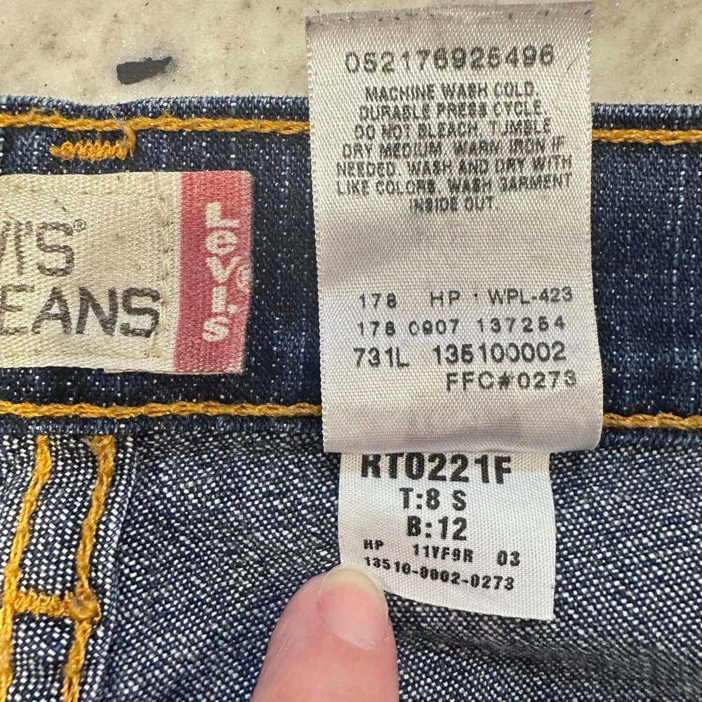 Levis 515 Bootcut Jeans Womens 8S Dark Wash Blue‎ Stretch Denim Classic
